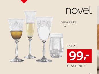 Sklenice na sekt, bílé nebo červené víno